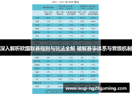 深入解析欧国联赛规则与玩法全解 破解赛事体系与晋级机制